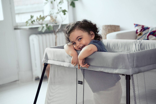 BABYBJÖRN - Travel Crib Light, Silver + sheet