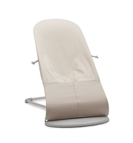 BABYBJORN - Bouncer Bliss - Light grey frame, 3D Jersey, Light beige + Toy Googly Eyes Pastels