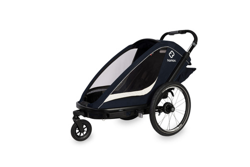 Hamax - Bike trailer for kids  BREEZE ONE + Jogger wheel - Navy/cream
