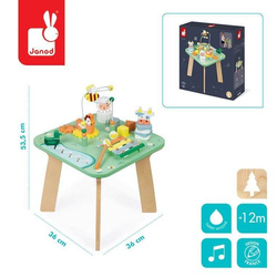 Janod - Multifunctional wooden educational table Meadow 12 m +