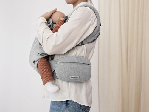 BABYBJORN - Pocket Pouch for Baby Carrier, Woven Mélange, Light Grey