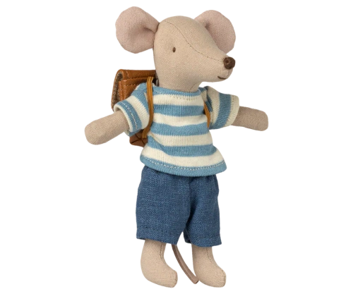MAILEG - tricycle mouse, Big Brother, brown