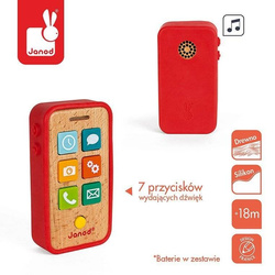 Janod - Wooden telephone with sounds