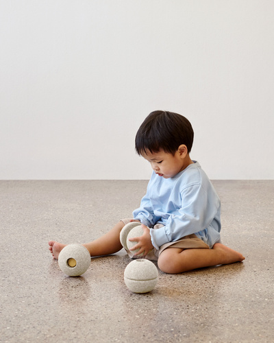 MODU - 3x Foam Ball, sand grey / honey yellow