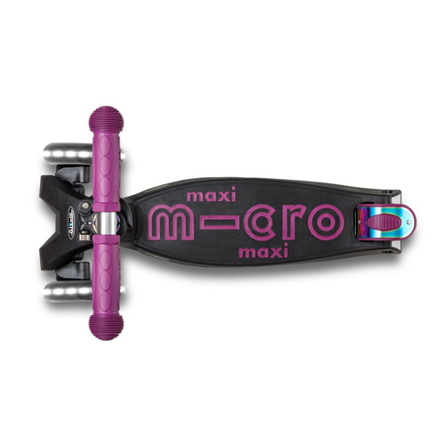 MICRO - foldable three-wheeled scooter Maxi Deluxe LED, purple neochrome