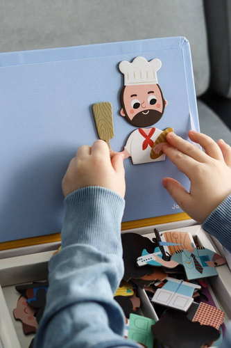 Magnetyczna układanka Zawody Magnetibook, Janod