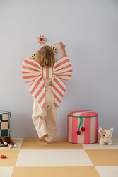 Kid's Concept - pouffe cylinder with storage, pink