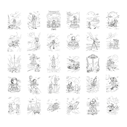 KIDYWOLF - refill set for K-DRAW-PAD 10+, Galaxy