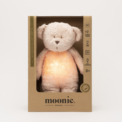 MOONIE 2.0 - Organic Bear with light and sound, rose