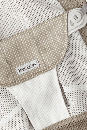 BABYBJORN - Fabric Seat for Baby Bouncer Balance Soft, Grey Beige/White, Mesh