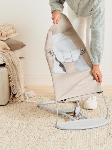 BABYBJÖRN - Bouncer Balance Soft Beige/Grey, Woven/Jersey