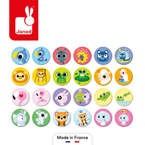 Janod -Gra memory Emocje 24 elementy 2+, Janod