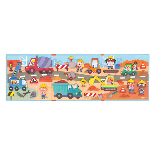 Janod - Magnetic puzzle Construction site Magneti'stories 3+