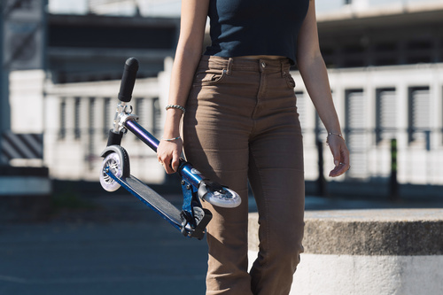 MICRO - two-wheeled scooter for children from 5 years Sprite LED, pearl blue purple