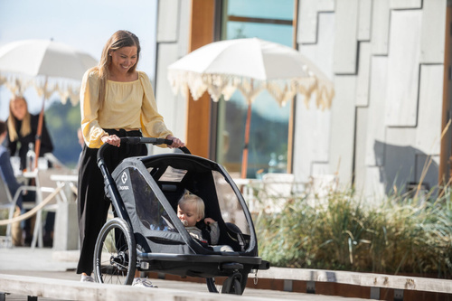 Hamax - Bike trailer for kids  BREEZE ONE + Jogger wheel - Black