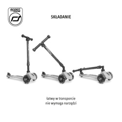 SCOOTANDRIDE - Highwaykick 3 LED - Folding scooter with light-up wheels 3+ Lemon