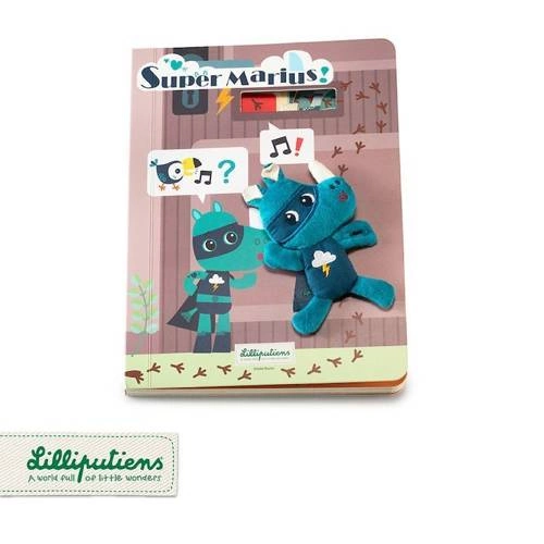 LILLIPUTIENS - Adventure book with a cardboard mini-cuddly toy "Marius superhero" 2+