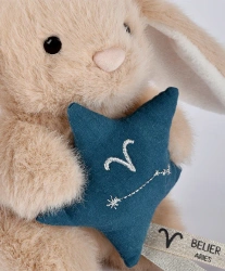 DOUDOU – DOUDOU ASTRO plush rabbit with zodiac sign, Doudou et Compagnie, 12 cm, Aries