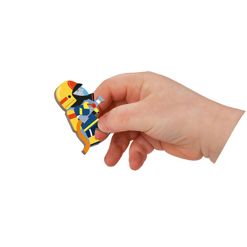 Janod - Magnetic puzzle Fire brigade Magnetibook 3-8 years