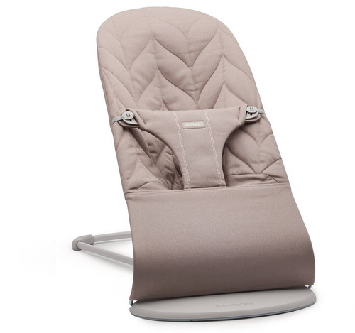 BABYBJORN - BLISS Woven bouncer, Petal Quilt, sand grey + Soft Friends toy