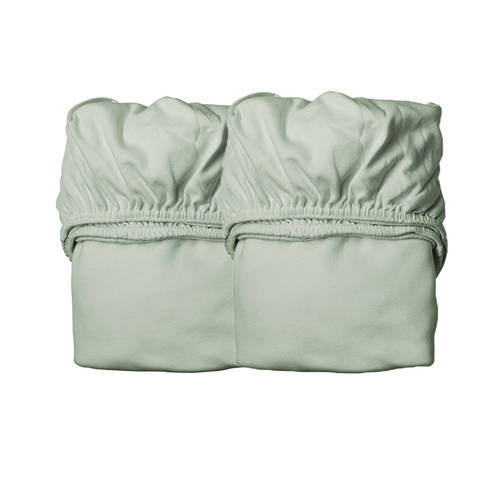 LEANDER - sheet for Junior cot, 2 pcs., Sage Green