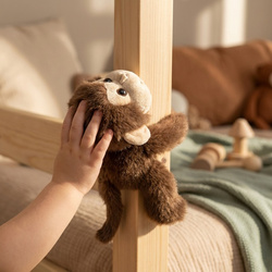 DOUDOU – Podcoll plush monkey slap bracelet, Histoire d'Ours, brown