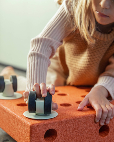 MODU - 4x Swirly Wheels, dusty green