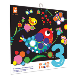 Janod - Creative set My arts & crafts 3+ round stickers