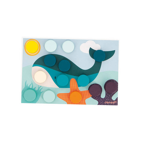 Janod - The first wooden mosaic 2+ puzzle