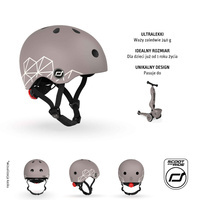 SCOOTANDRIDE - XXS-S helmet for children 1-5 years Brown Lines