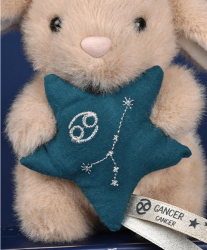 DOUDOU – DOUDOU ASTRO plush rabbit with zodiac sign, Doudou et Compagnie, 12 cm, Cancer