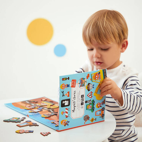 Janod - Magnetic puzzle Construction site Magneti'stories 3+