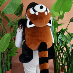 DOUDOU – weighted red panda plush toy (Histoire d'Ours), 100 cm, orange