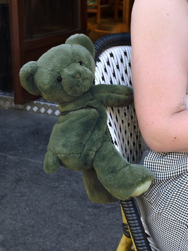 DOUDOU – plush teddy bear shoulder bag, Doudou et Compagnie, khaki