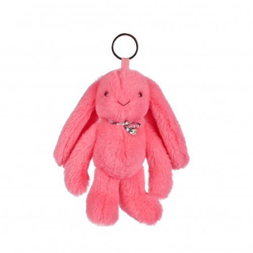 DOUDOU – Lapin Fleurette handbag charm, Doudou et Compagnie, coral