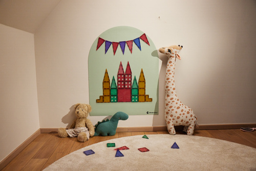 CLEVERCLIXX - magnetic wall sticker 95x75cm, soft olive