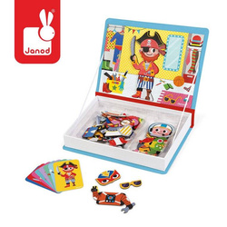 Janod - Magnetic puzzle. Costumes Boy Magnetibook collection 2018