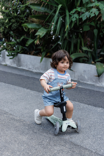 MICRO - swing scooter Mini Deluxe Rock&Go LED, olive sage