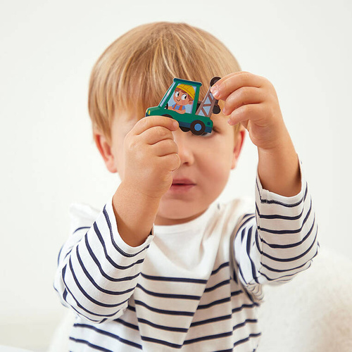 Janod - Magnetic puzzle Construction site Magneti'stories 3+