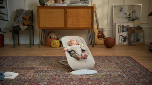 BABYBJÖRN - bouncer BEGIN WOVEN, Sand Grey