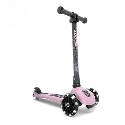 SCOOTANDRIDE - Highwaykick 3 LED - Folding scooter with light-up wheels 3+ Rose
