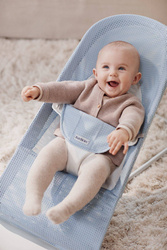 BABYBJORN - Bouncer Balance Soft Light grey frame, Mesh, Sky blue/White