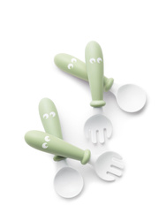 BABYBJÖRN - Baby Spoons and forks Powder Green