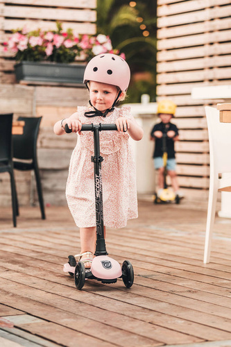 SCOOTANDRIDE - Highwaykick 3 LED - Folding scooter with light-up wheels 3+ Rose