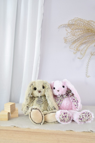 DOUDOU – plush rabbit Histoire d'Ours, 25 cm, beige
