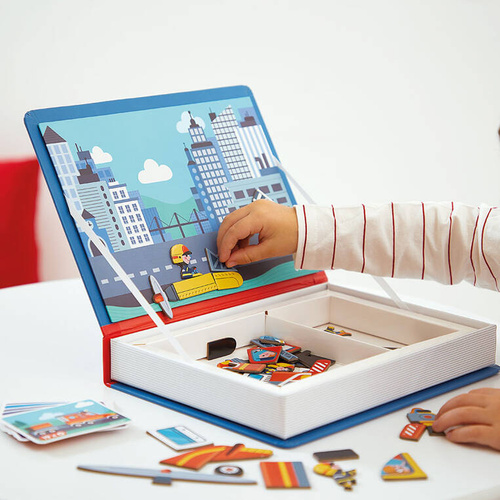Janod - Magnetic puzzle Fire brigade Magnetibook 3-8 years