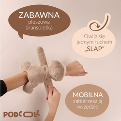 DOUDOU – Podcoll sloth plush slap bracelet, Histoire d'Ours, beige
