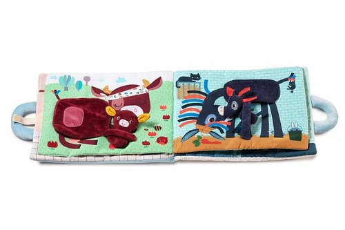 LILLIPUTIENS - Soft activating book with mini - cuddly toys "Baby boom" Farma 18 m +