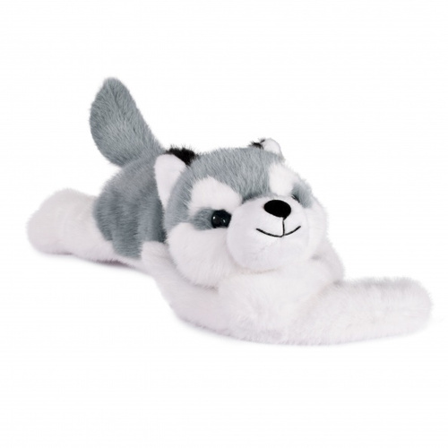 DOUDOU – Histoire d'Ours weighted plush Husky dog, 50 cm, light grey