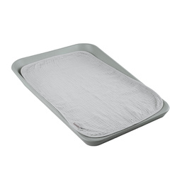 LEANDER - topper for changing mat MATTY™, 2-pack, grey/sage green